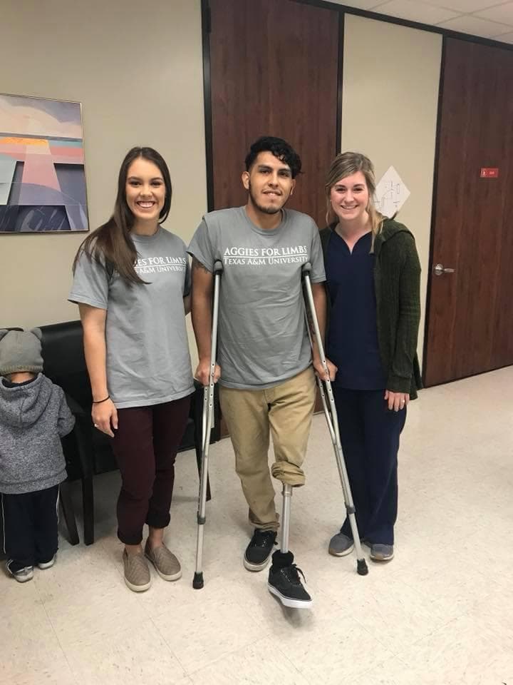 Aggies for Limbs members with recipient